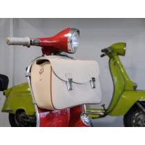 Leg Shield Bag, Leather, Outside, Beige M&r, Made In Italy