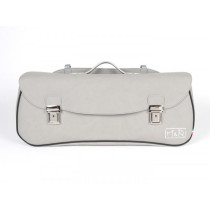 Leg Shield Bag, Leather, Outside, Grey M&r, Made In Italy Vespa Px