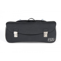 Leg Shield Bag, Leather, Outside, Black M&r, Made In Italy Vespa Px