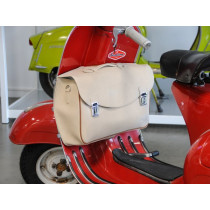 Leg Shield Bag, Leather, Inside, Beige M&r, Made In Italy