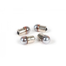 Light Bulbs Ba15s (straight Pins)  12v 10w  Set Of 4  Orange Silver