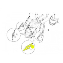 Cover For Lower Legshield Louvre Lhs Piaggio