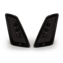 Pair Of Front Indicators Power 1 Led (2014-) Day Time Running Light (emark)  Smoked