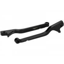 Pair Of Brake Levers BGM Pro Sport, Long (165mm), Short Reach  Vespa Gts 125300  (yoc 2023  With Nissin Brake System) Glossy Black  Abe