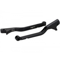 Pair Of Brake Levers BGM Pro Sport, Long (165mm) Vespa Gts 125300  (yoc 2023  With Nissin Brake System) Glossy Black  Abe