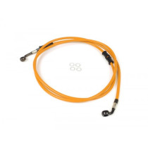 Remleiding achter voor Originele BremsTang spiegler Leitung: RVS (orange), Fitting: Aluminium (zwart)