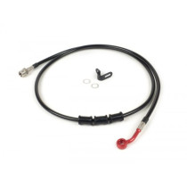 Remleiding achter voor Originele BremsTang spiegler Leitung: RVS (zwart), Fitting: Aluminium (rood)