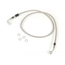Remleiding voorkant voor BremsTang Brembo P4 30/34 spiegler Leitung: RVS (transparant), Fitting: Aluminium (silbern)
