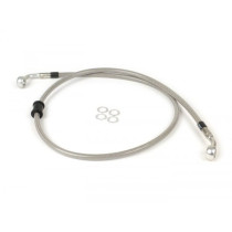 Remleiding voorkant voor Originele BremsTang spiegler Leitung: RVS (transparant), Fitting: Aluminium (silbern)
