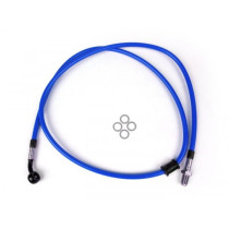 Remleiding voorkant voor BremsTang Brembo P4 30/34 spiegler Leitung: RVS (blauw), Fitting: Aluminium (zwart)