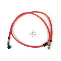Remleiding voorkant voor BremsTang Brembo P4 30/34 spiegler Leitung: RVS (rood), Fitting: Aluminium (zwart)