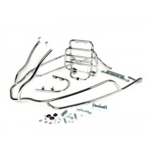 Set Of Bumper, Rear Crash Bar And Front Folding Luggage Rack Piaggio  Chrome