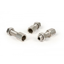 Adjuster Screw Set M7 X 25mm Casa Lambretta, Long Neck Stainless Steel  3 Pcs