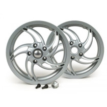 Pair Of Wheel Rims Incl. Conversion Kit Piaggio 3.0012 Inch   Silver
