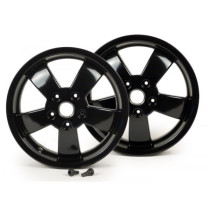 Pair Of Wheel Rims Piaggio Super Sport 2017   Black