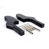 Pair Of Foot Peg Adapters For Pillion Rider Moto Nostra, Cnc, Black Shiny  Until 2024