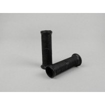 Pair Of Grips For Handlebar Indicators Oem Quality Ø=21mm L=120mm, Piaggio Hexagonal Logo  Black