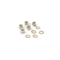 Domed Cap Nut Set For Wheel Rim Vespa (type Px) BGM Original, Stainless Steel M8  Ws=13mm