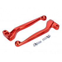 Clutch And Brake Lever Set Alu Anodized Orange 101 Octane