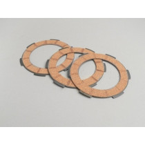 Clutch Friction Plate Set Vespa Smallframe V50, V90, Ss50, Ss90, Pv125, Et3, Pk50, Pk80, Pk50 S, Pk80 S, Pk125 S, Pk50 Xl, Pk125 Xl, Ets, Pk50 Hp, Pk50 Ss  3 Friction Plates Premium Quality