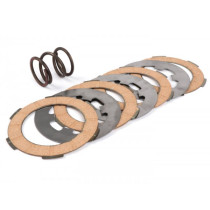 Clutch Friction Plate Set Polini Vespa Smallframe V50, V90, Ss50, Ss90, Pv125, Et3, Pk50, Pk80, Pk50 S, Pk80 S, Pk125 S, Pk50 Xl, Pk80 Xl, Pk125 Xl, Ets, Pk50 Hp, Pk50 Ss  4 Friction Plates (incl. Springs And Steel Plates)