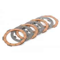 Clutch Friction Plate Set Incl. Steel Plates Fabbri Racing Fb24 (cork Pads + Steel Discs)  4 Friction Plates