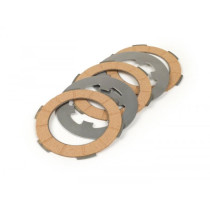 Clutch Friction Plate Set Incl. Steel Plates BGM Original Vespa Smallframe V50, V90, Ss50, Ss90, Pv125, Et3, Pk50, Pk80, Pk50 S, Pk80 S, Pk125 S, Pk50 Xl, Pk125 Xl, Ets, Pk50 Hp, Pk50 Ss  3 Friction Plates
