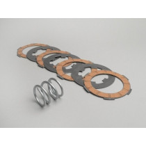 Clutch Friction Plate Set Vespa Smallframe V50, V90, Ss50, Ss90, Pv125, Et3, Pk50, Pk80, Pk50 S, Pk80 S, Pk125 S, Pk50 Xl, Pk125 Xl, Ets, Pk50 Hp, Pk50 Ss  4 Plates (incl. Spring And Steel Plates)