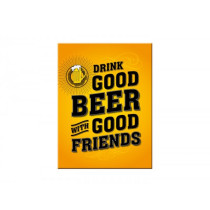 Magnet Nostalgic Art "drink Good Beer"  6x8cm