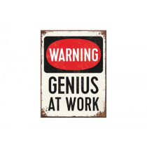 Magnet Nostalgic Art "genius At Work"  6x8cm