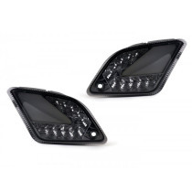 Pair Of Rear Indicators Moto Nostra (2019-2022) Dynamic Led Sequential Light, With Position Light (emark) Vespa Gts 125300 Hpe (2019-2022)  Smoked