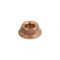 Nut With Flange Din 6923- M7 X 1.00  Copper