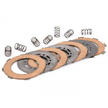 Clutch Friction Plate Set Polini Vespa Type 7 Springs (rally200, Px200, T5 125cc) 4 Friction Plates (incl. Springs And Steel Plates)