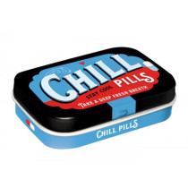 Pillbox Nostalgic Art "chill Pills"  4x6x2cm