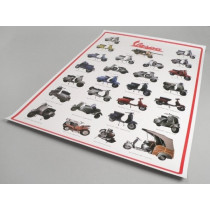 Poster Vespa Series 2 Model Overview  900mm X 600mm
