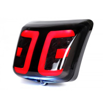 Tail Light Tinted, Bezel Glossy Black Power 1