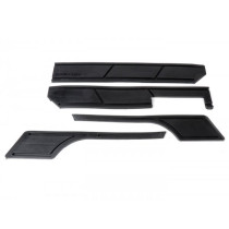 Bumper Protection  Rubber Parts Set Selfadhesive Ariete Vespa Px  White  For Mudguard And Side Bonnet  Black