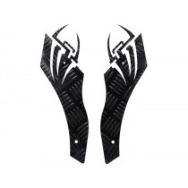 Runningboard Alloy Df Opticparts Style 16 Piaggio Nrg Power  Rear Part  Black
