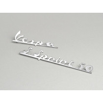 Schriftzug Beenschild + Frame achter vespa Vespa S. Sprint 50  Vespa Ss50 (tot Bj. 1967)