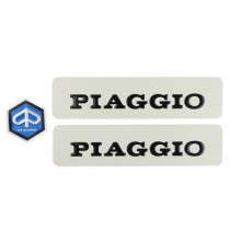 Lettering Set Frame Piaggio Aluminium, Black/blue Piaggio Ciao
