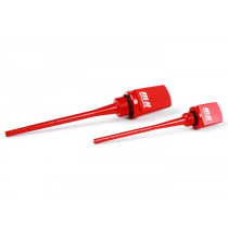 Set Oil Filler Caps With Dipstick, Engine Oil + Gearbox Oil Moto Nostra, Cnc, Red