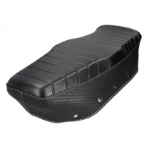 Seat Cover BGM Pro Lambretta Gp 200 Electronic  Vintage Black With White Stitching