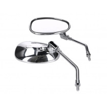 Mirror 101 Octane Set M8 Thread Chromed Oval Shape
