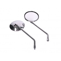 Mirror 101 Octane Set M8 Thread Chromed Round Shape