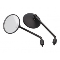 Mirror 101 Octane Set Round Aluminum Black M8 220mm