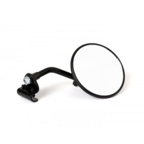 Mirror Far Legshield Clip On Vespa Universal  Round Ø=105mm  (emark)  Black