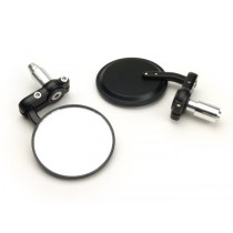 Spiegel-Set -CNC Lenkerenden- Ø=80mm - zwart