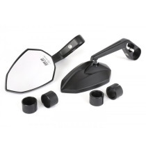 Mirror Set Moto Nostra 1401- Handle Bar Ends Aluminum Mat Black Anodised Emarked