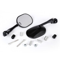 Pair Of Mirrors Moto Nostra 1404, Aluminium Cnc, Handlebar Ends Matt Black