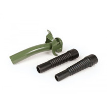 Jerrycan Pouring Spout Oem Quality, Metal Ø=30mm Incl. Two Rubber Adapters L=150mm For Diesel (Ø20mm) + Petrol (Ø25mm)  Compatible With Jerrycan Fa Italia